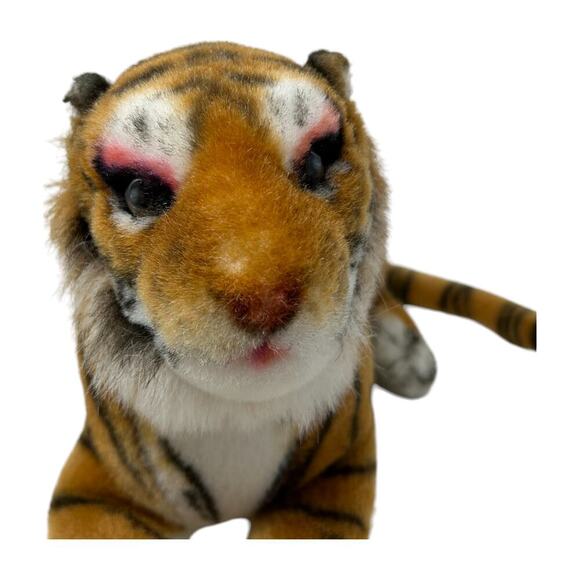 Wangpai Large Bengal Tiger Plush Toy Stuffed Animal Realistic Laying Vtg Rare - Picture 3 of 15